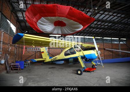 D-EWRY PZL-104 Wilga 35A Fliegersportclub Goerlitz, Die PZL-104 Wilga (Pirol) ist ein einmotoriges polnisches Mehrzweckflugzeug der Państwowe Zakład Banque D'Images