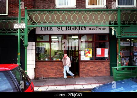 Dr Harold Shipman meurtres octobre 1998Dr Harold Shipmans pratice in Market Street Hyde Manchester Banque D'Images