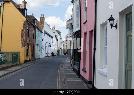 Certaines des vieilles maisons de la vieille ville de Deal, Kent Banque D'Images