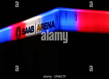 Aréna Saab, arène de hockey du club de hockey Linköping, Linköping, Suède. Banque D'Images