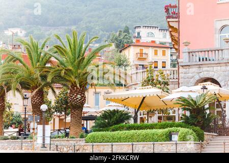 Vue sur la ville d'Opatija à l'espace de copie Istria Croatie Banque D'Images