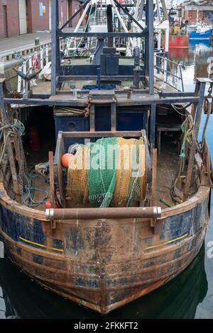 Troon, Écosse, Royaume-Uni. 2 mai 2021. Météo au Royaume-Uni : bateau de pêche dans le port de Troon. Credit: SKULLY/Alay Live News Banque D'Images