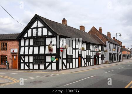 Architecture historique à Welsh Row à Nantwich Banque D'Images