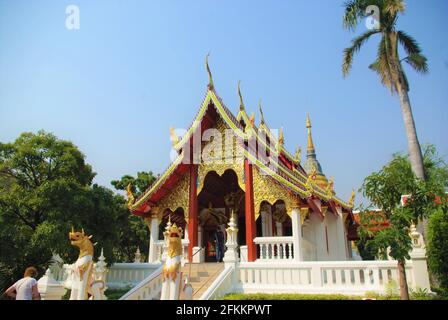 Temple bouddhiste, Wat Pan Ping, Chiang Mai, Thaïlande, Asie Banque D'Images