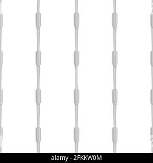 Pipette médicale transparente abstraite, compte-gouttes pour laboratoire sur fond blanc. Compte-gouttes composé de nombreux verres identiques laboratoire médical p Illustration de Vecteur