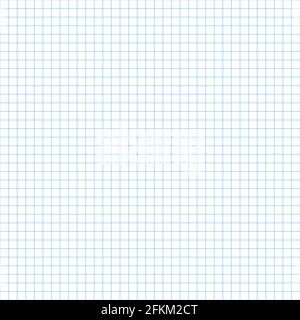 Motif transparent en papier cellulaire. Page vierge à carreaux de carnet ou de livre d'exercice d'école. Feuille blanche avec lignes bleues. Grille carrée. Technique la Illustration de Vecteur