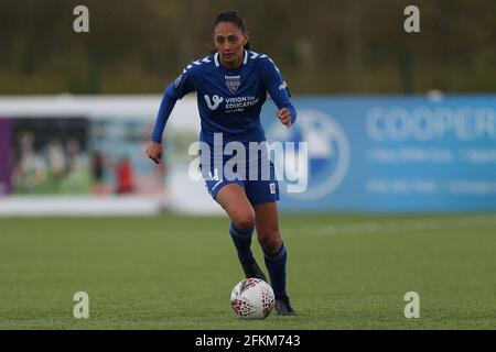 DURHAM, ROYAUME-UNI. 2 MAI Mollie LAMBERT de Durham Women pendant le match de championnat féminin FA entre Durham Women FC et Coventry United au château de Maiden, à Durham City, le dimanche 2 mai 2021. (Credit: Mark Fletcher | MI News) Credit: MI News & Sport /Alay Live News Banque D'Images