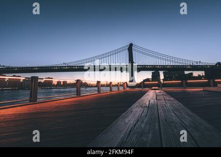 Bridge Manhattan New York Sunrise vacances mignon bel endroit Banque D'Images