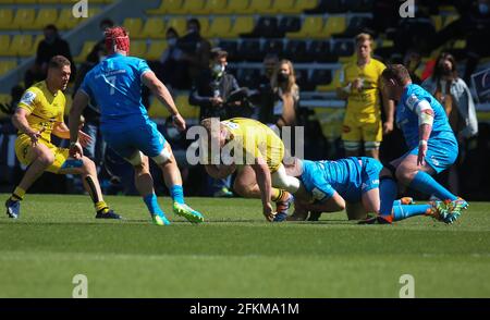 Pierre BOURGARIT du Stade Rochelais lors de la coupe européenne des champions de rugby, match de rugby semi-finale entre Stade Rochelais et Leinster Rugby le 2 mai 2021 au stade Marcel Deflandre à la Rochelle, France - photo Laurent Lairys / DPPI Banque D'Images