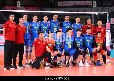 Ariake Arena, Tokyo, Japon. 1er mai 2021. Groupe d'équipes de la Chine, 1er MAI 2021 - Volleyball : Jeux internationaux de Volleyball -Tokyo Challenge 2021- entre le Japon 3-2 Chine à Ariake Arena, Tokyo, Japon. Credit: YUTAKA/AFLO SPORT/Alay Live News Banque D'Images