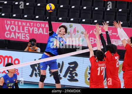 Ariake Arena, Tokyo, Japon. 1er mai 2021. Libin Liu (CHN), 1er MAI 2021 - Volleyball : Jeux internationaux de Volleyball -Tokyo Challenge 2021- entre le Japon 3-2 Chine à Ariake Arena, Tokyo, Japon. Credit: YUTAKA/AFLO SPORT/Alay Live News Banque D'Images