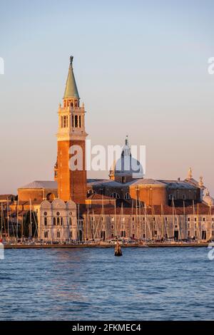 Île avec monastère San Giorgio Maggiore, quartier de San Marco, Venise, Vénétie, Italie Banque D'Images