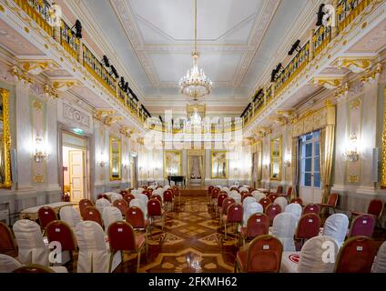 Salle de concert, la Fenice Theatre, Venise, Vénétie, Italie Banque D'Images