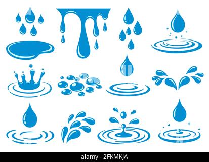 Une goutte d'eau de dessin animé Illustration de Vecteur