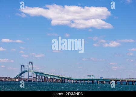 Claiborne Pell / Newport Bridge à Newport, Rhode Island Banque D'Images