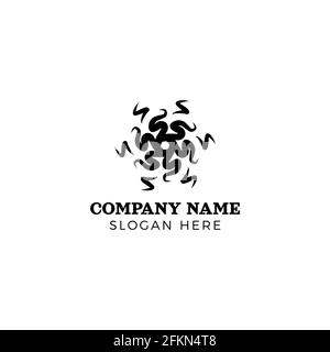 Design du logo Vector de Wagy Spiral Company Illustration de Vecteur