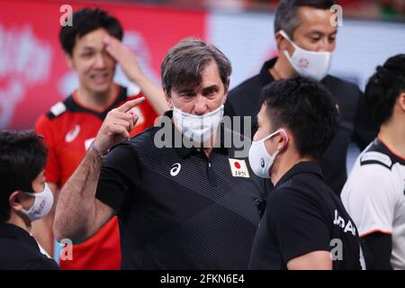 Ariake Arena, Tokyo, Japon. 1er mai 2021. Philippe Blain (JPN), 1er MAI 2021 - Volleyball : Jeux internationaux de Volleyball -Tokyo Challenge 2021- entre le Japon 3-2 Chine à Ariake Arena, Tokyo, Japon. Credit: YUTAKA/AFLO SPORT/Alay Live News Banque D'Images