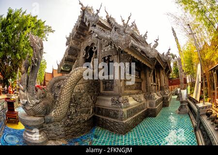 Wat Sri Suphan (Temple d'argent), Chiang Mai, Thaïlande Banque D'Images