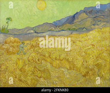 Vincent van Gogh, Wheatfield avec une couche, 1889, huile sur toile, Musée Van Gogh, Amsterdam, Pays-Bas Banque D'Images