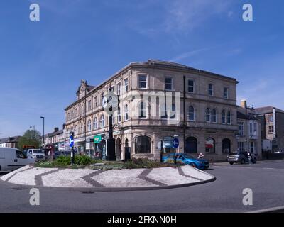 Horloge de la ville au rond-point dans le centre-ville de Penarth Vale De Glamourgan, pays de Galles du Sud, Royaume-Uni Banque D'Images