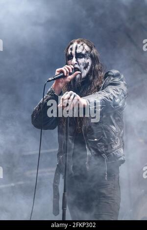 Bergen, Norvège. 1er mai 2021. Le groupe norvégien Gaahls Wyrd joue un concert à USF Veftet dans le cadre des sessions d'hiver Beyond the Gates vol. 1 à Bergen. Ici, la chanteuse Gaahl est vue en direct sur scène. (Photo: Gonzales photo - Jarle H. Moe). Banque D'Images