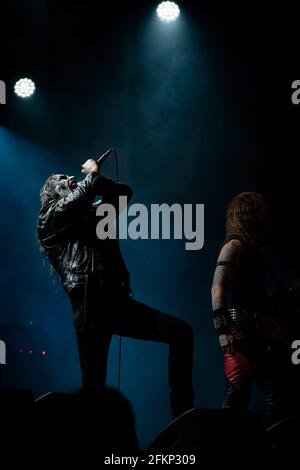 Bergen, Norvège. 1er mai 2021. Le groupe norvégien Gaahls Wyrd joue un concert à USF Veftet dans le cadre des sessions d'hiver Beyond the Gates vol. 1 à Bergen. Ici, la chanteuse Gaahl est vue en direct sur scène. (Photo: Gonzales photo - Jarle H. Moe). Banque D'Images