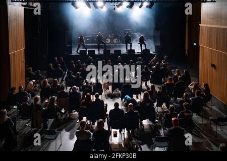 Bergen, Norvège. 1er mai 2021. Le groupe norvégien Gaahls Wyrd joue un concert à USF Veftet dans le cadre des sessions d'hiver Beyond the Gates vol. 1 à Bergen. Ici, la chanteuse Gaahl est vue en direct sur scène. (Photo: Gonzales photo - Jarle H. Moe). Banque D'Images