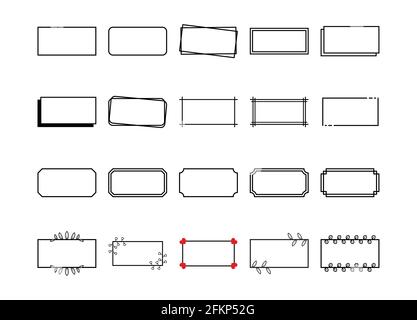 cadre rectangulaire avec bordure de style vintage. Illustration de Vecteur