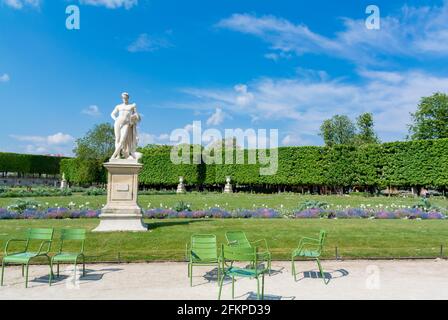 Statues dans les jardins des Tuileries, paris, france Banque D'Images