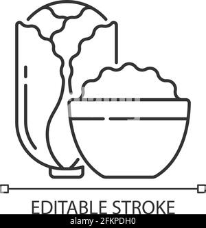 Icône linéaire Kimchi Illustration de Vecteur