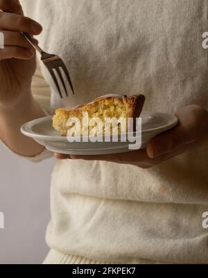 Gâteau de pâques napolitain typique : pastiera. Banque D'Images