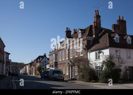 Maisons à Henley sur la Tamise dans l'Oxfordshire au Royaume-Uni Banque D'Images