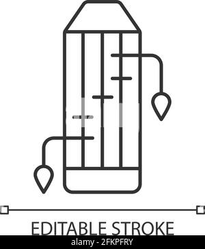 Icône linéaire Gayageum Illustration de Vecteur