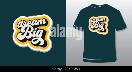 Cotations de motivation. Création d'affiches inspiration Quotes. Rêvez grand. Illustration de Vecteur