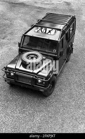 Land Rover Defender LWB pause 1993 Banque D'Images