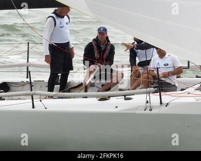 Le duc de Cambridge (bateau 02) et la duchesse de Cambridge (bateau 01) participent à la régate de la coupe du roi à Cowes, sur l'île de Wight. 8 août 2019. Veuillez par ligne : Vantagenews.com Banque D'Images