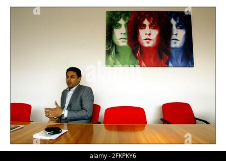 Nikesh Arora... Premier homme de Google en Europe, dans leurs bureaux dans le centre de Londres.pic David Sandison 31/5/2005 Banque D'Images