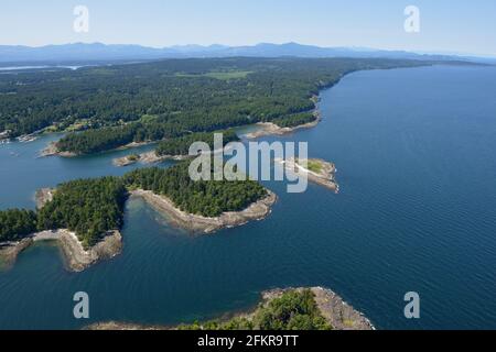 Photographie aérienne de Vance Island, Gabriola Island Banque D'Images
