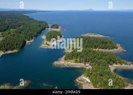 Photographie aérienne de Vance Island, Gabriola Island Banque D'Images