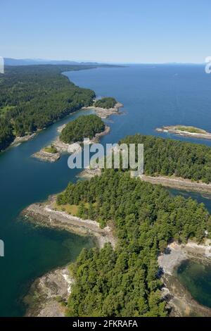Photographie aérienne de Vance Island, Gabriola Island Banque D'Images