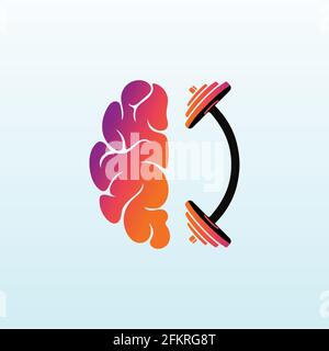 logo vectoriel de physiothérapeutes avec icône de forme physique Illustration de Vecteur