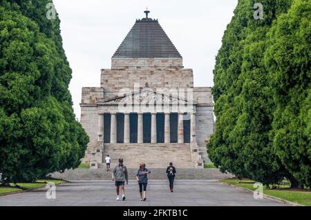 Mémorial de la guerre du souvenir sur Kings Domain, St Kilda Road, Melbourne, Australie Banque D'Images