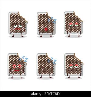 Personnage de dessin animé de la nourriture Otacos avec expression de sommeil. Illustration vectorielle Illustration de Vecteur