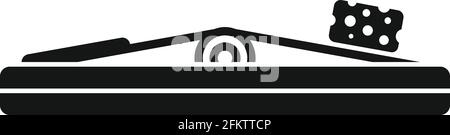 Icône de recouvrement de souris au fromage, style simple Illustration de Vecteur