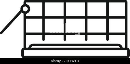Icône de cage de piège à animaux, style de contour Illustration de Vecteur