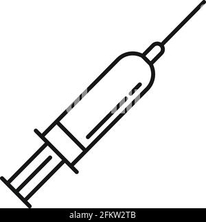 Icône de seringue d'hormones, style de contour Illustration de Vecteur