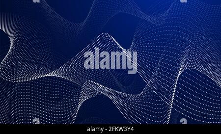 Courbe de contour abstraite ligne blanche sur fond bleu. Illustration vectorielle Illustration de Vecteur