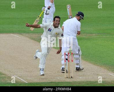 3E TEST ANGLETERRE V PAKASTAN À L'OVALE 1ER JOUR. TROTT À WAHAM. PHOTO DAVID ASHDOWN Banque D'Images