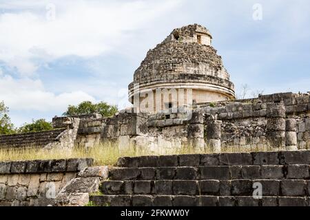 El Caracol, un ancien observatoire maya, Chichen-Itza, Yucatan. Mexique Banque D'Images