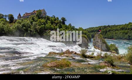 Château Laufen, chutes du Rhin près de Schaffhausen, Suisse Banque D'Images